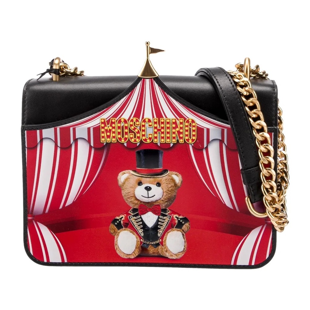 NWT Moschino Couture Circus
Leather Shoulder Bag Teddy Bear Made in Italy